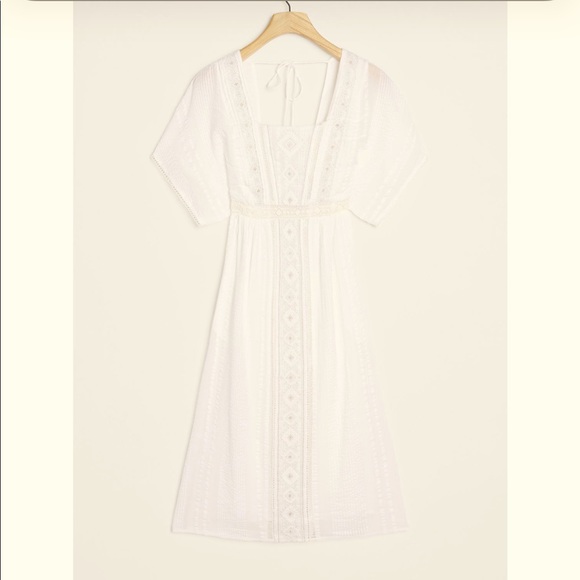 Anthropologie Alene Embroidered lace midi dress 2 - Picture 2 of 11